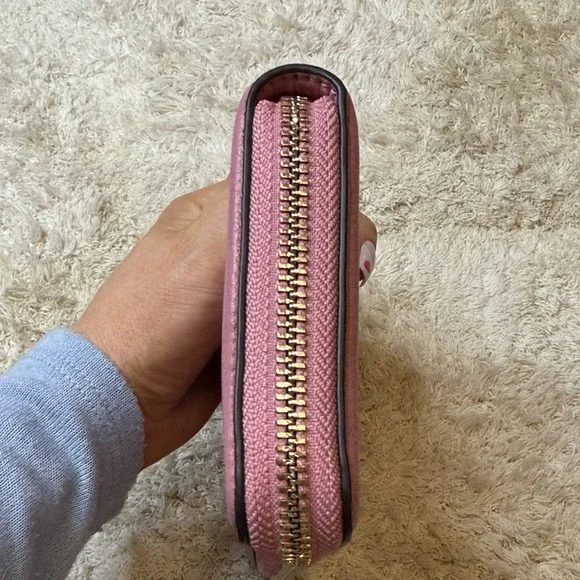 Tory Burch Mauve Thea Multi-Gusset Zip Continental Leather Wallet - Picture 4 of 10